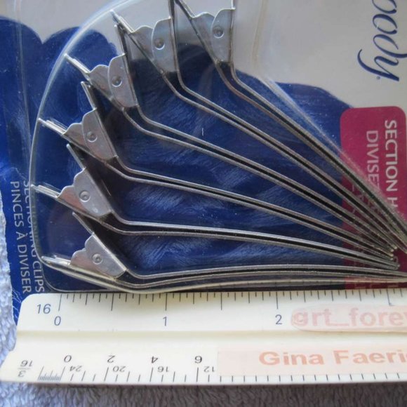 6 Goody Metal Sectioning Styling Hair Clips Section Style Secure Classic Dye - Picture 2 of 15